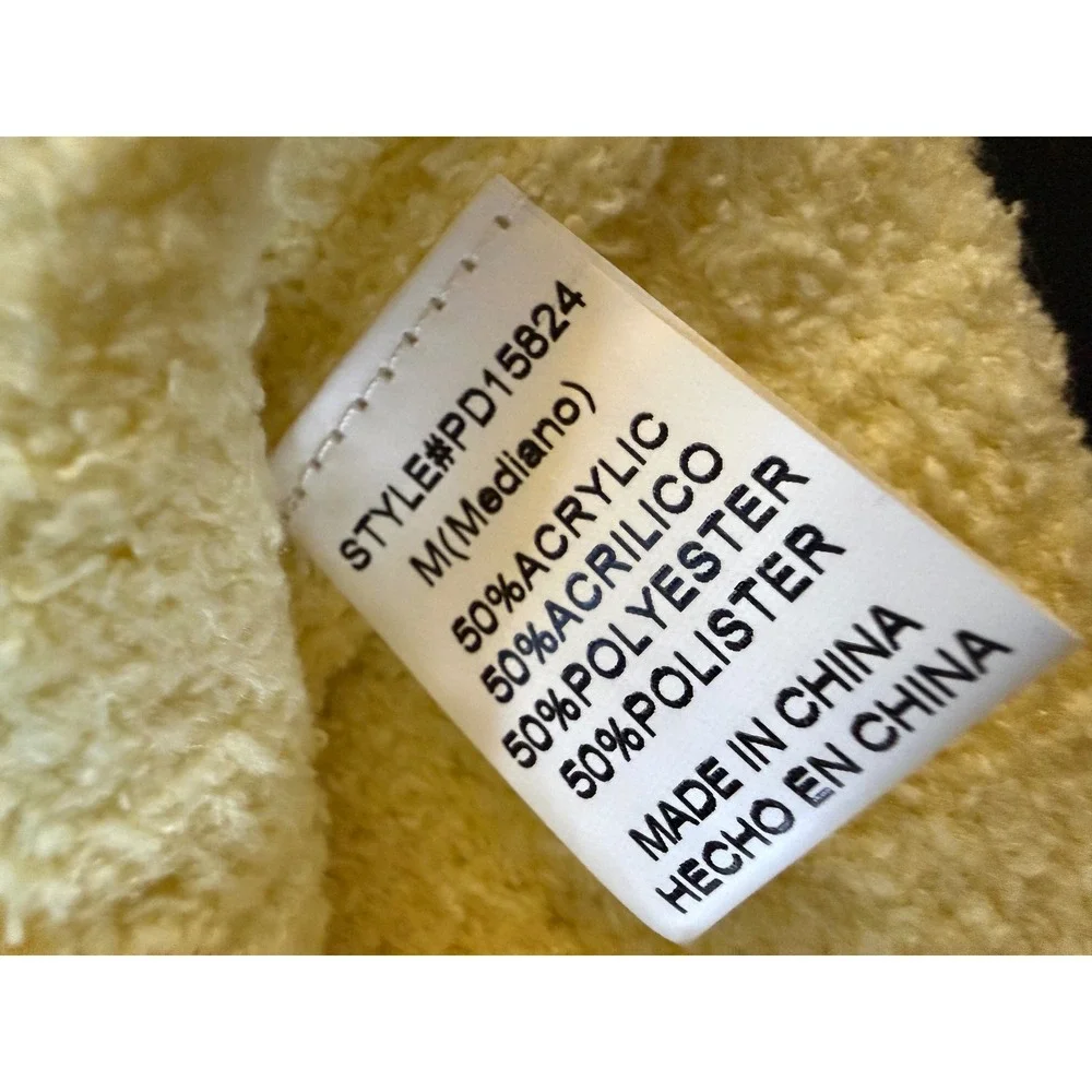 Paper Moon Cream Fuzzy Knit Sleeveless‎ V-Neck Midi Dress PD15824 Womens Size M